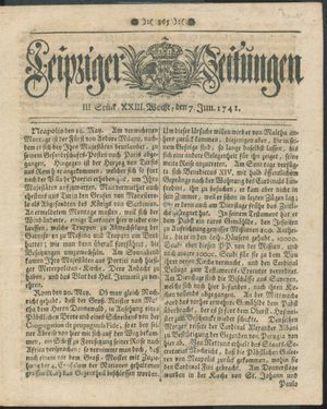 Leipziger Zeitungen on Jun 7, 1741