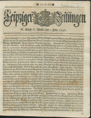 Leipziger Zeitungen on Feb 1, 1742