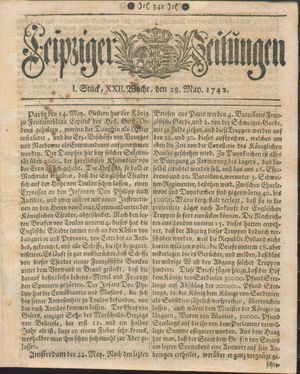 Leipziger Zeitungen vom 28.05.1742