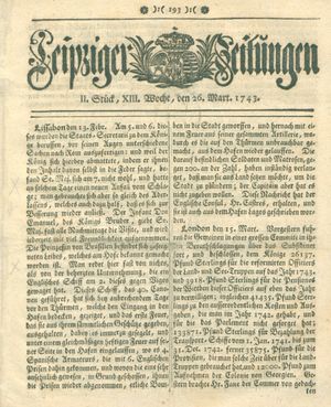 Leipziger Zeitungen on Mar 26, 1743