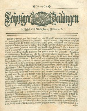 Leipziger Zeitungen vom 17.02.1746