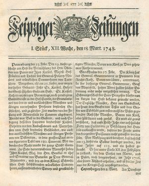 Leipziger Zeitungen vom 18.03.1748