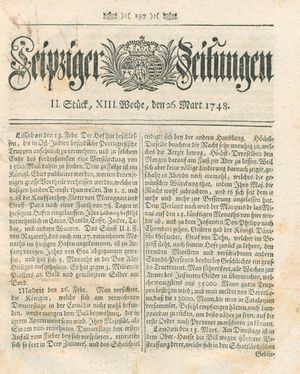 Leipziger Zeitungen on Mar 26, 1748