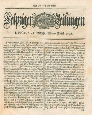 Leipziger Zeitungen on Apr 29, 1748