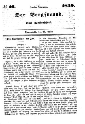Der Bergfreund on Apr 19, 1839
