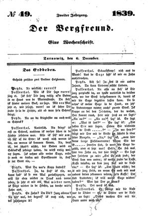 Der Bergfreund on Dec 6, 1839