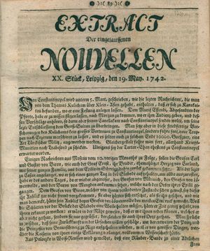 Extract der eingelauffenen Nouvellen vom 19.05.1742