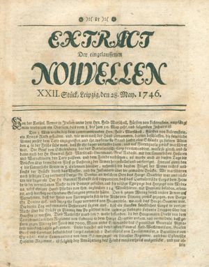 Extract der eingelauffenen Nouvellen vom 28.05.1746