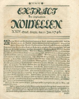Extract der eingelauffenen Nouvellen vom 11.06.1746