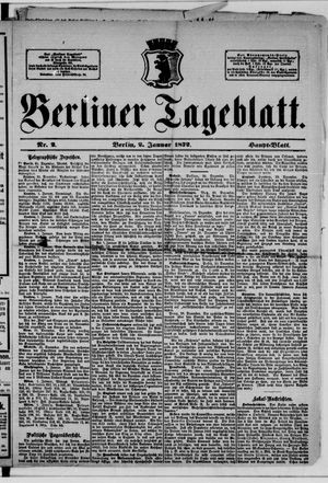 Berliner Tageblatt und Handels-Zeitung on Jan 2, 1872