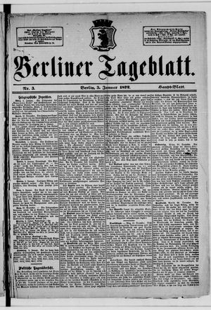 Berliner Tageblatt und Handels-Zeitung vom 03.01.1872
