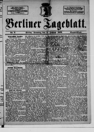 Berliner Tageblatt und Handels-Zeitung vom 07.01.1872