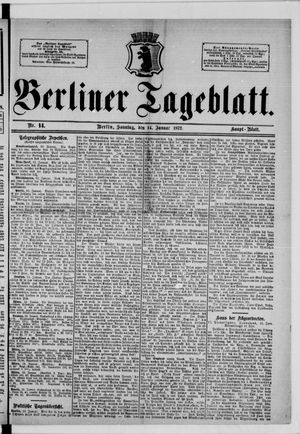 Berliner Tageblatt und Handels-Zeitung on Jan 14, 1872
