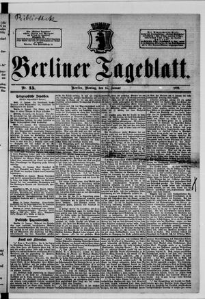 Berliner Tageblatt und Handels-Zeitung vom 15.01.1872