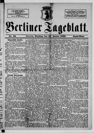 Berliner Tageblatt und Handels-Zeitung on Jan 16, 1872