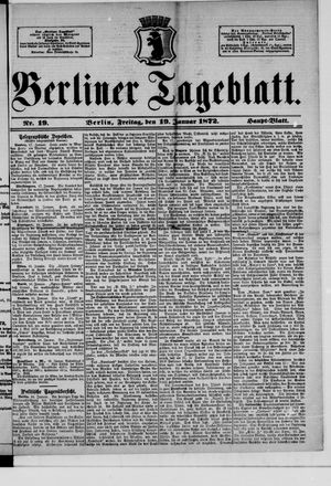 Berliner Tageblatt und Handels-Zeitung vom 19.01.1872