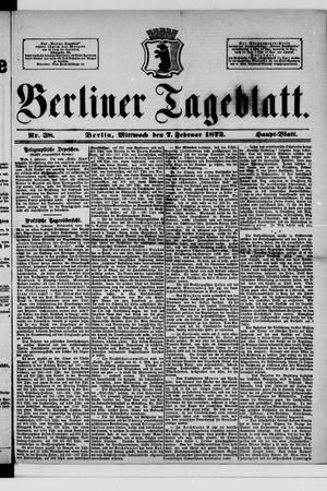 Berliner Tageblatt und Handels-Zeitung vom 07.02.1872