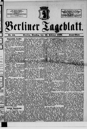 Berliner Tageblatt und Handels-Zeitung on Feb 13, 1872