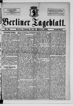 Berliner Tageblatt und Handels-Zeitung vom 25.02.1872