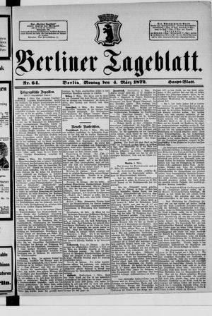 Berliner Tageblatt und Handels-Zeitung vom 04.03.1872