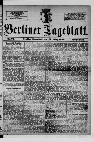 Berliner Tageblatt und Handels-Zeitung vom 16.03.1872