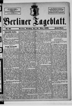 Berliner Tageblatt und Handels-Zeitung vom 19.03.1872