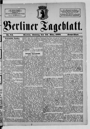 Berliner Tageblatt und Handels-Zeitung vom 24.03.1872