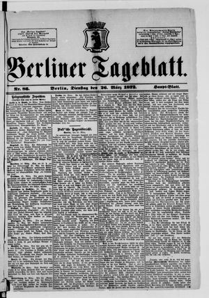 Berliner Tageblatt und Handels-Zeitung vom 26.03.1872