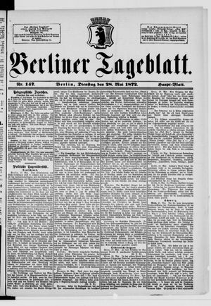 Berliner Tageblatt und Handels-Zeitung vom 28.05.1872
