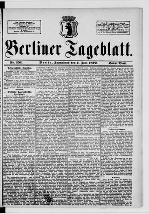 Berliner Tageblatt und Handels-Zeitung vom 01.06.1872