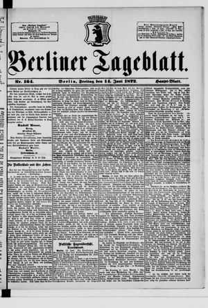 Berliner Tageblatt und Handels-Zeitung vom 14.06.1872