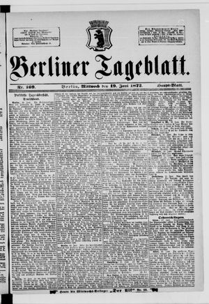Berliner Tageblatt und Handels-Zeitung vom 19.06.1872