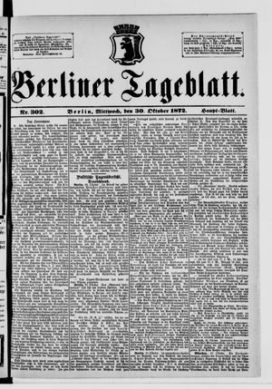 Berliner Tageblatt und Handels-Zeitung vom 30.10.1872