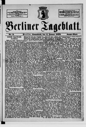 Berliner Tageblatt und Handels-Zeitung vom 04.01.1873