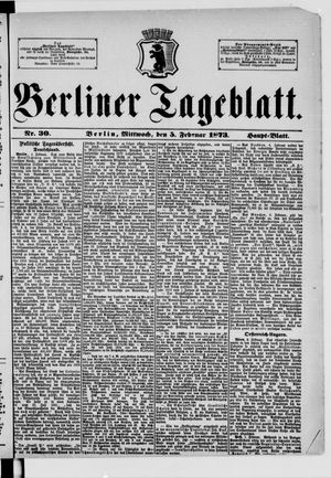 Berliner Tageblatt und Handels-Zeitung vom 05.02.1873
