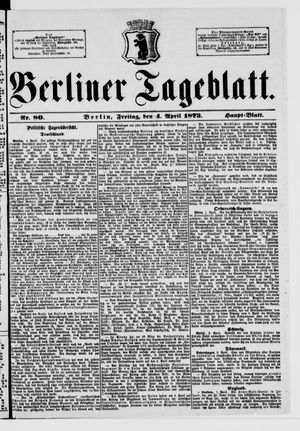 Berliner Tageblatt und Handels-Zeitung vom 04.04.1873