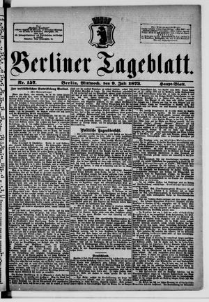 Berliner Tageblatt und Handels-Zeitung vom 09.07.1873