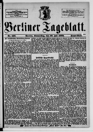 Berliner Tageblatt und Handels-Zeitung vom 10.07.1873