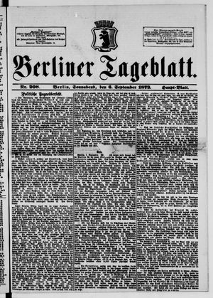 Berliner Tageblatt und Handels-Zeitung vom 06.09.1873