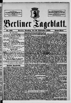 Berliner Tageblatt und Handels-Zeitung vom 16.09.1873