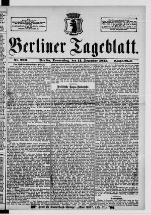 Berliner Tageblatt und Handels-Zeitung vom 11.12.1873