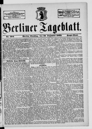 Berliner Tageblatt und Handels-Zeitung vom 16.12.1873