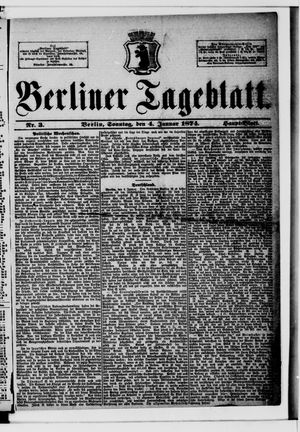 Berliner Tageblatt und Handels-Zeitung vom 04.01.1874