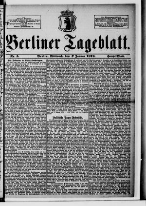 Berliner Tageblatt und Handels-Zeitung vom 07.01.1874