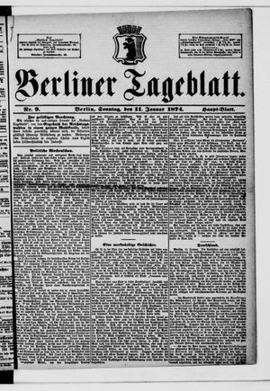 Berliner Tageblatt und Handels-Zeitung on Jan 11, 1874
