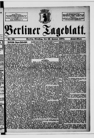 Berliner Tageblatt und Handels-Zeitung vom 13.01.1874