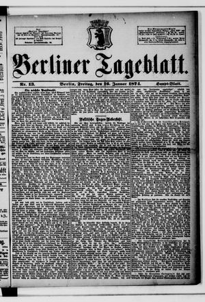 Berliner Tageblatt und Handels-Zeitung vom 16.01.1874