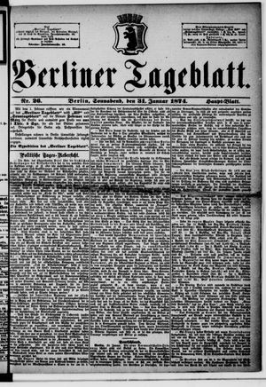 Berliner Tageblatt und Handels-Zeitung vom 31.01.1874