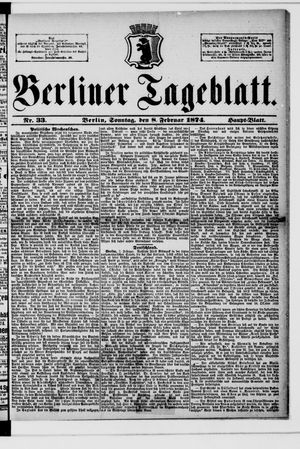 Berliner Tageblatt und Handels-Zeitung vom 08.02.1874
