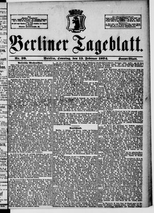 Berliner Tageblatt und Handels-Zeitung vom 15.02.1874